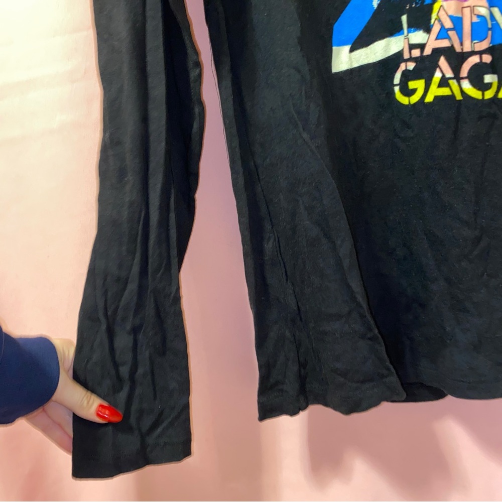 Original Lady Gaga Concert Black Long Sleeve XL Extra Large Just Dance Neon Pop - Picture 2 of 8